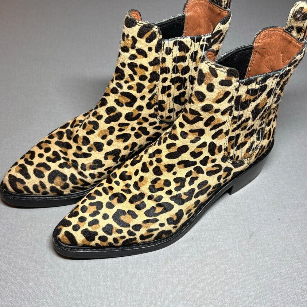 Coach Animal print slip on boots size 5.5